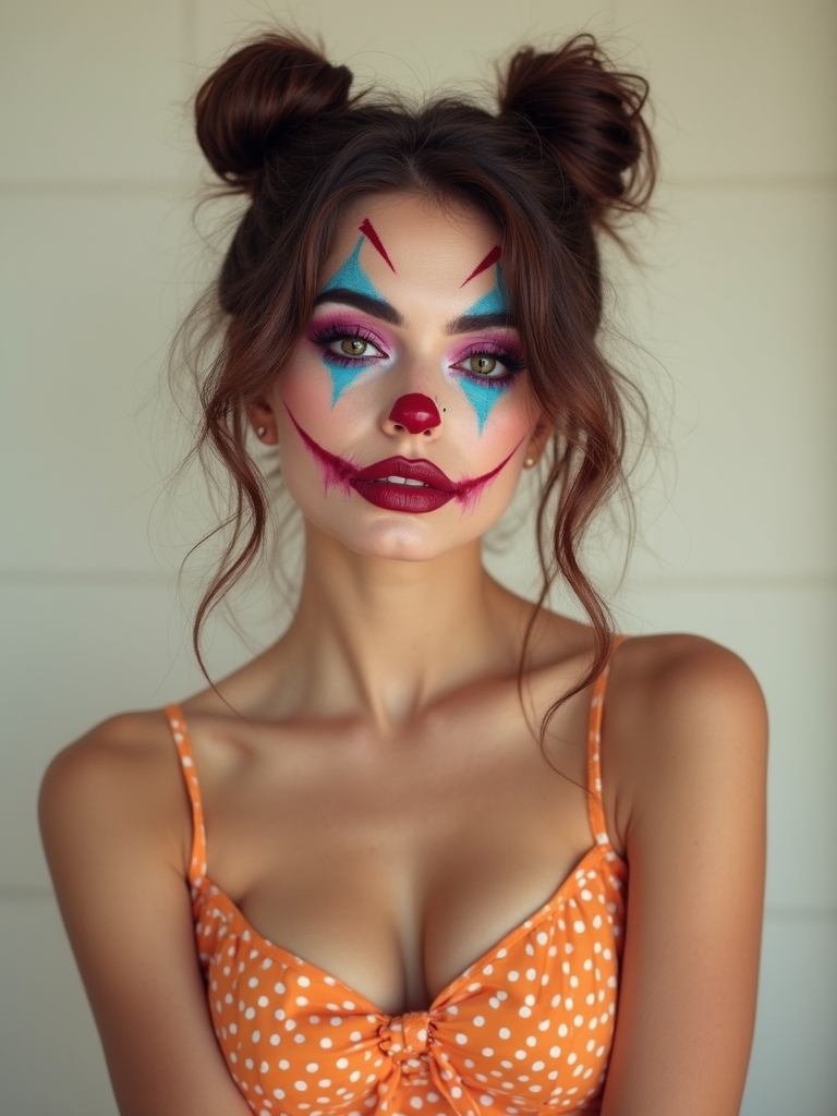 fifteen playful spooky clown looks