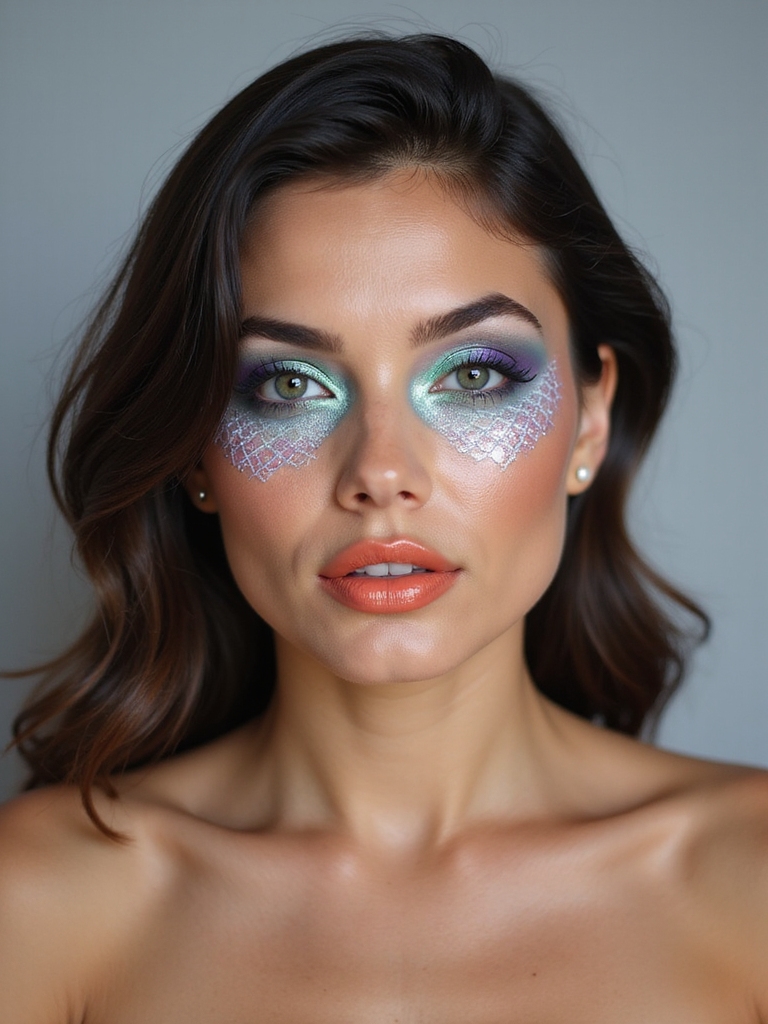 fishnet highlighter mermaid scales