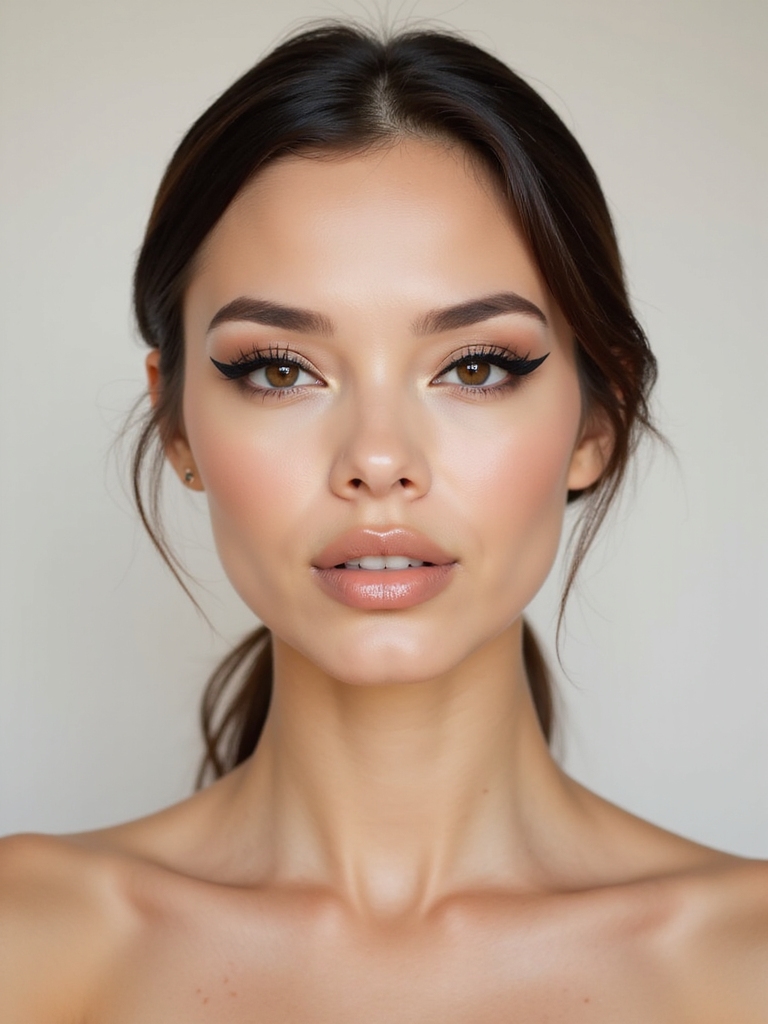 floating negative space winged liner