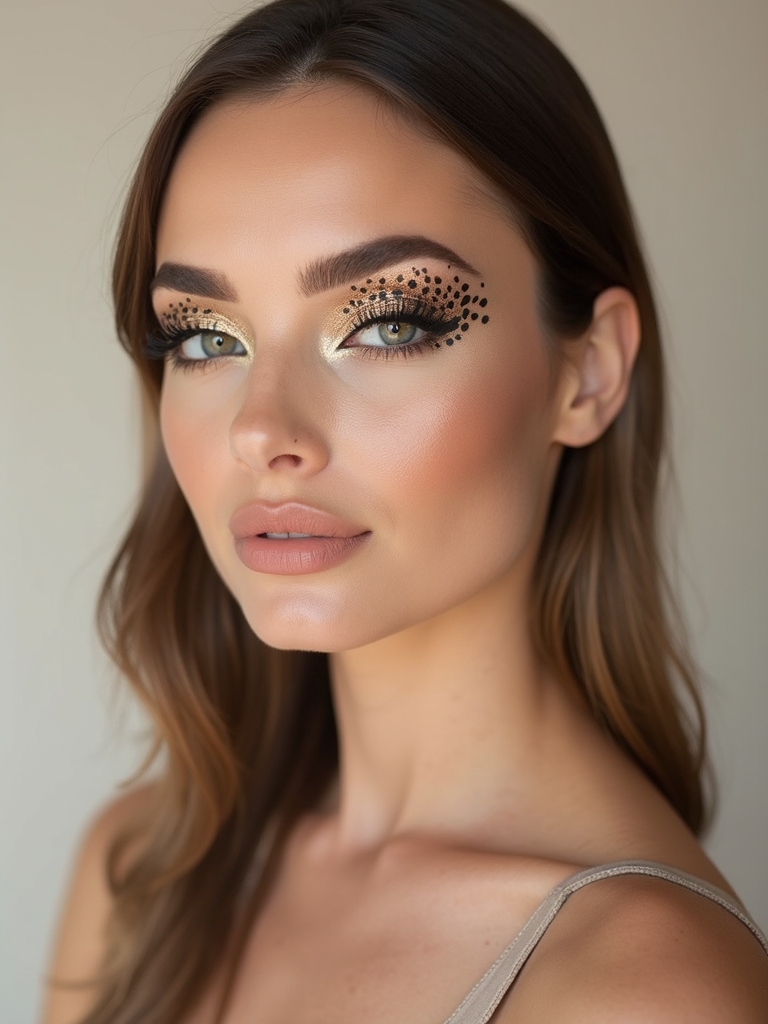 foiled gold halo leopard