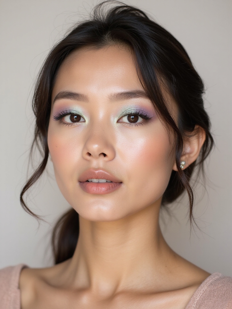 frosted pastel shimmer eyeshadow