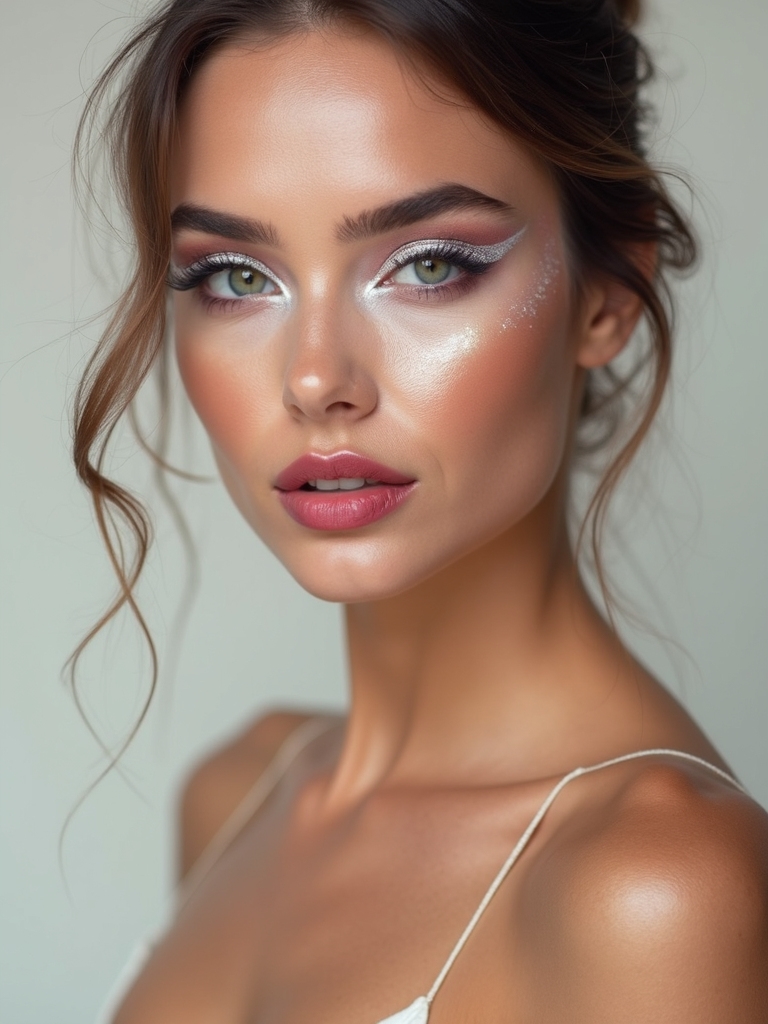 frosty chic winter makeup