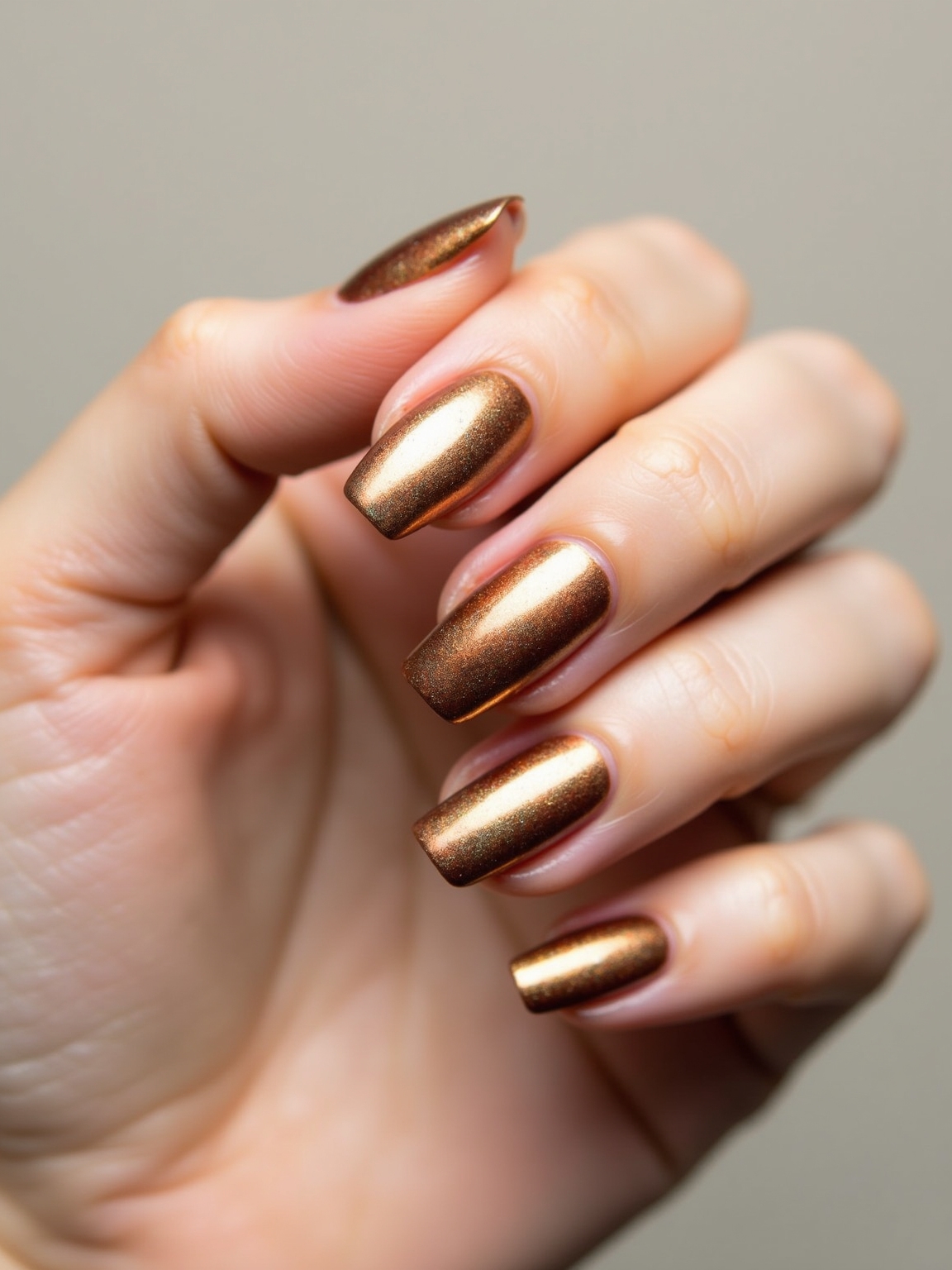 gilded bronze metallic nail looks