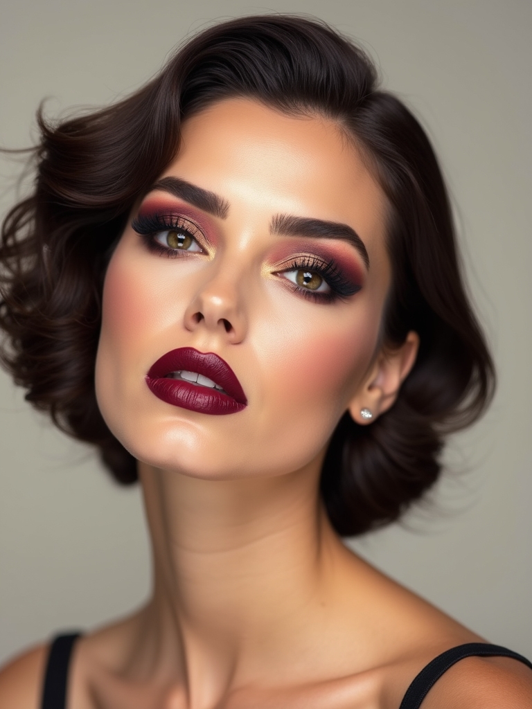 gilded inner corner burgundy