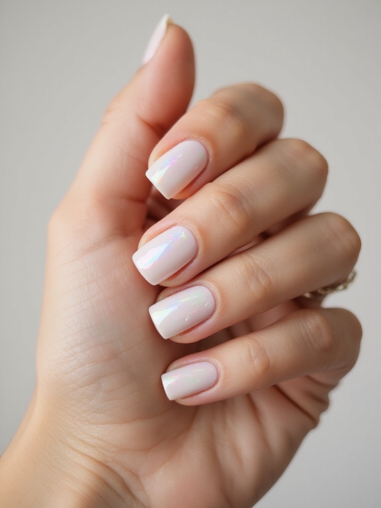 glazed donut glossy short nails