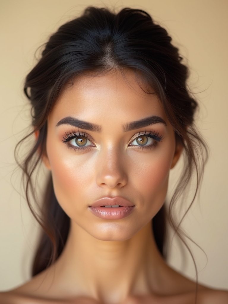 glazed glow with feathered brows