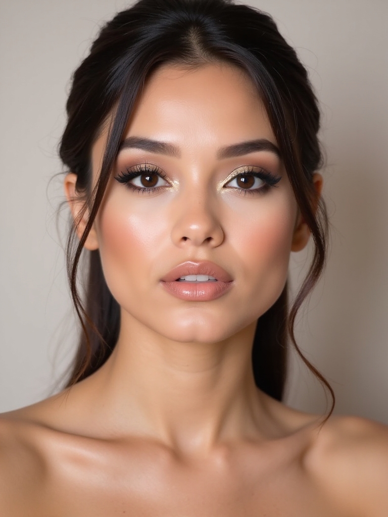 glitter cut crease glam
