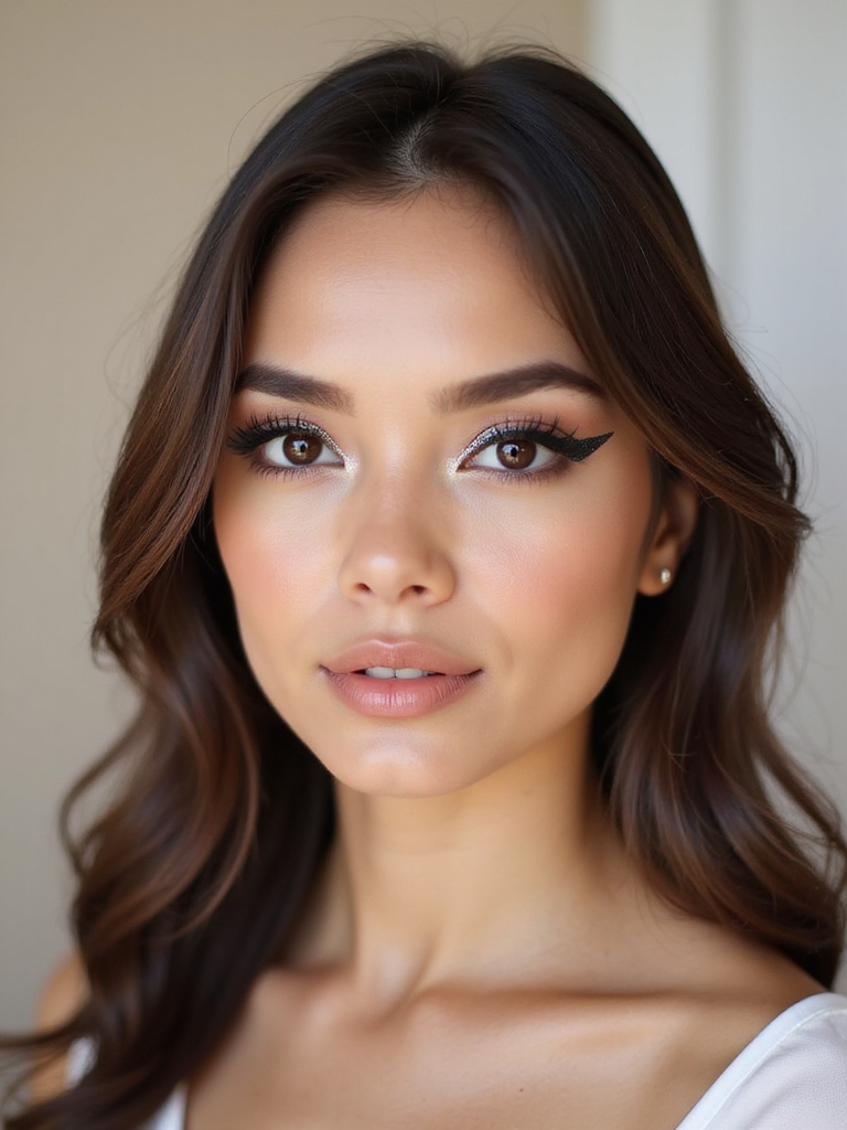 glitter lined precise cat flick