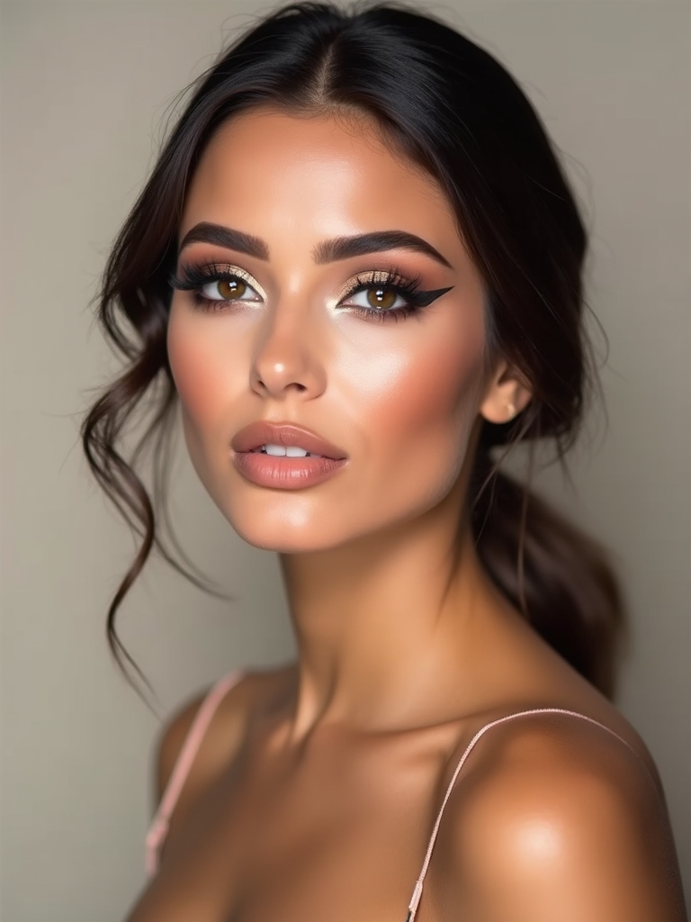 glittery carved cut crease
