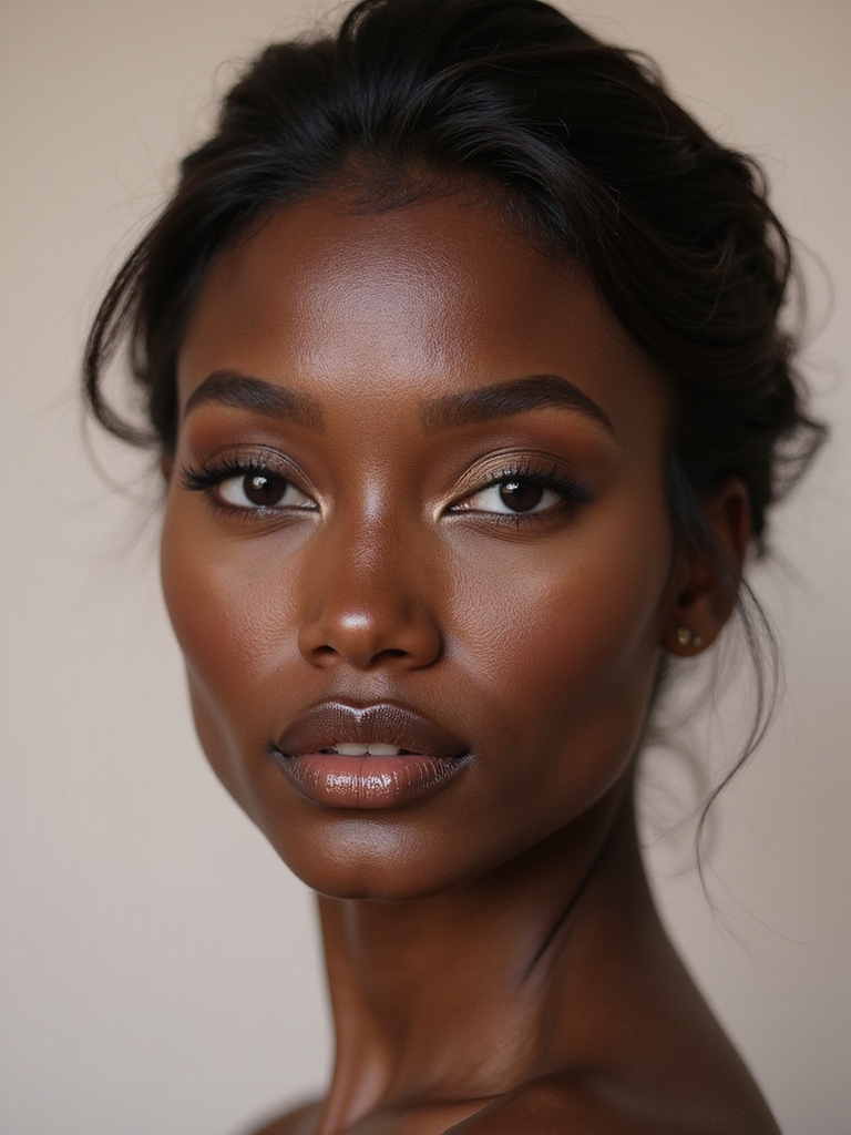 glossy brown smoky sculpting