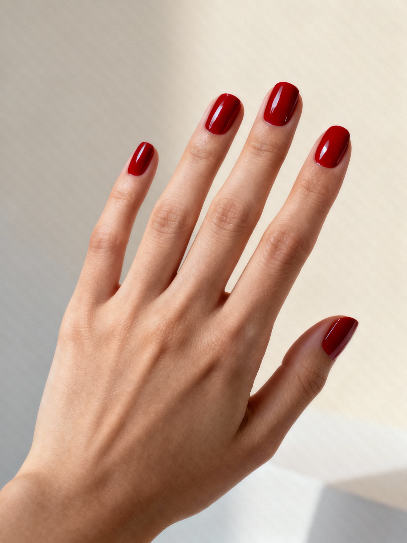 glossy classic cherry red