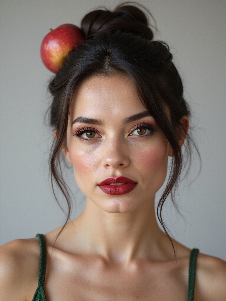 glossy crimson poisoned apple