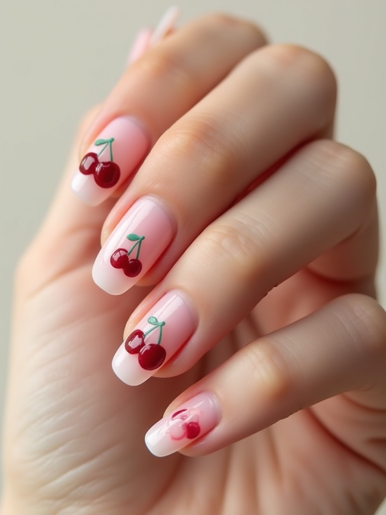 glossy plump 3d cherry charms
