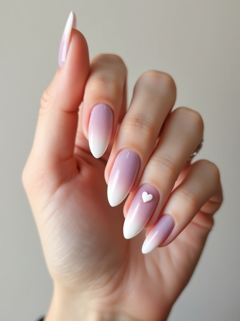 glowing heart shaped negative space