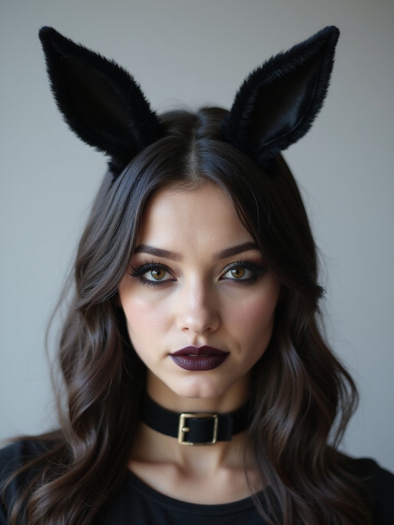 gothic bunny dramatic makeup