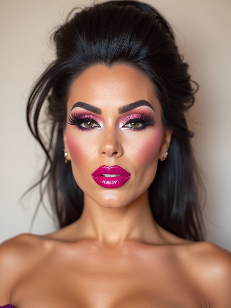 gradient plush blurred luxe lips