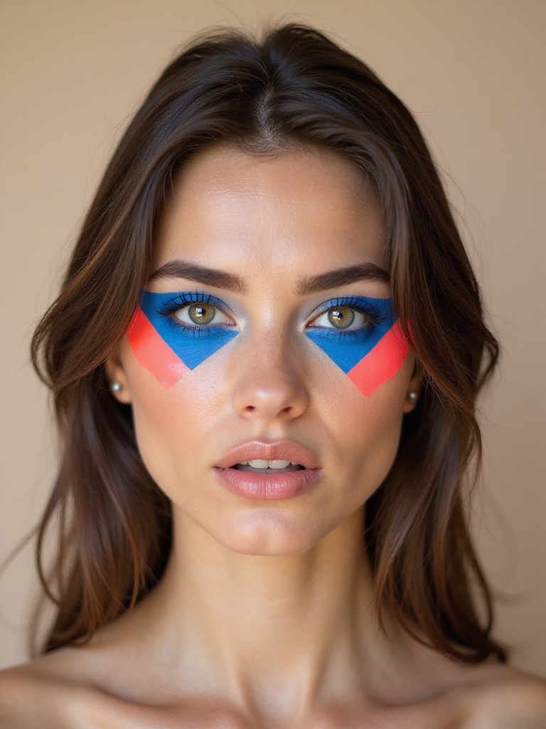 graphic feline color blocks