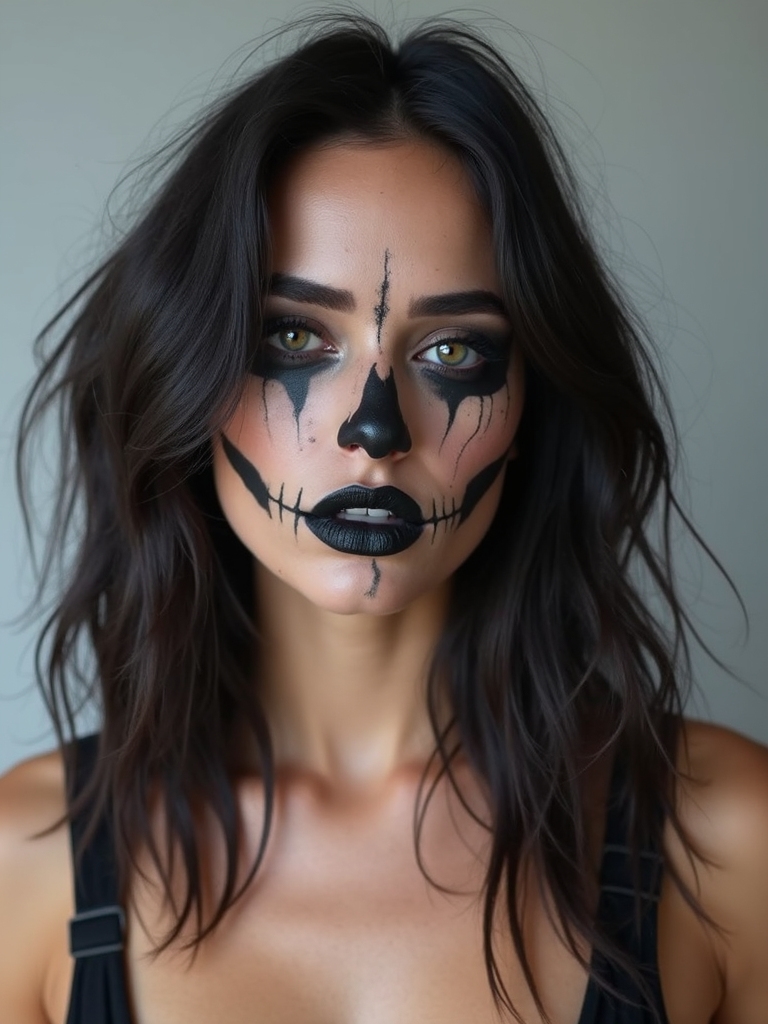 gritty fractured skull makeup