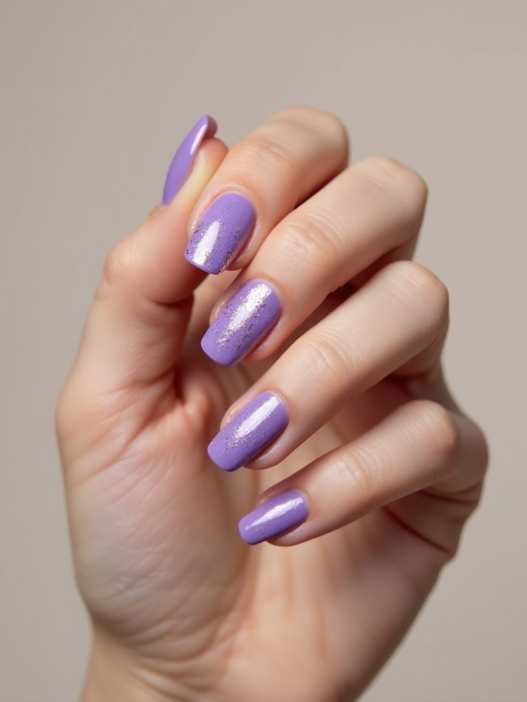 hazy lavender with gold flecks