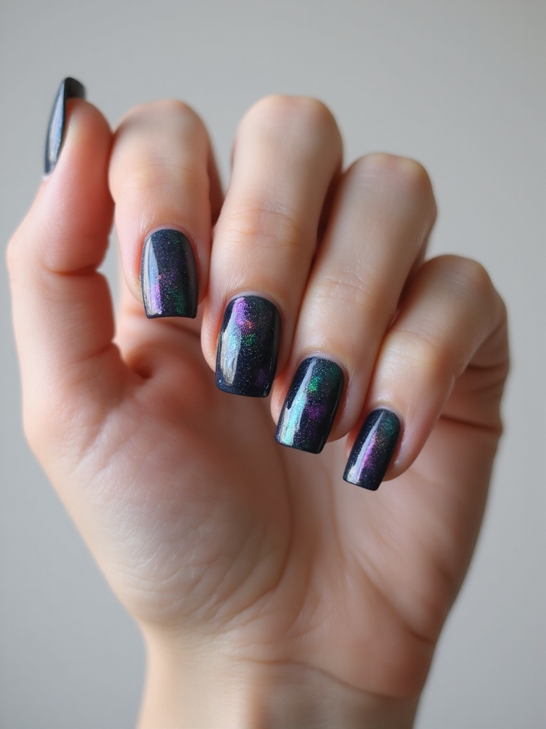 holographic chrome cat eye beam