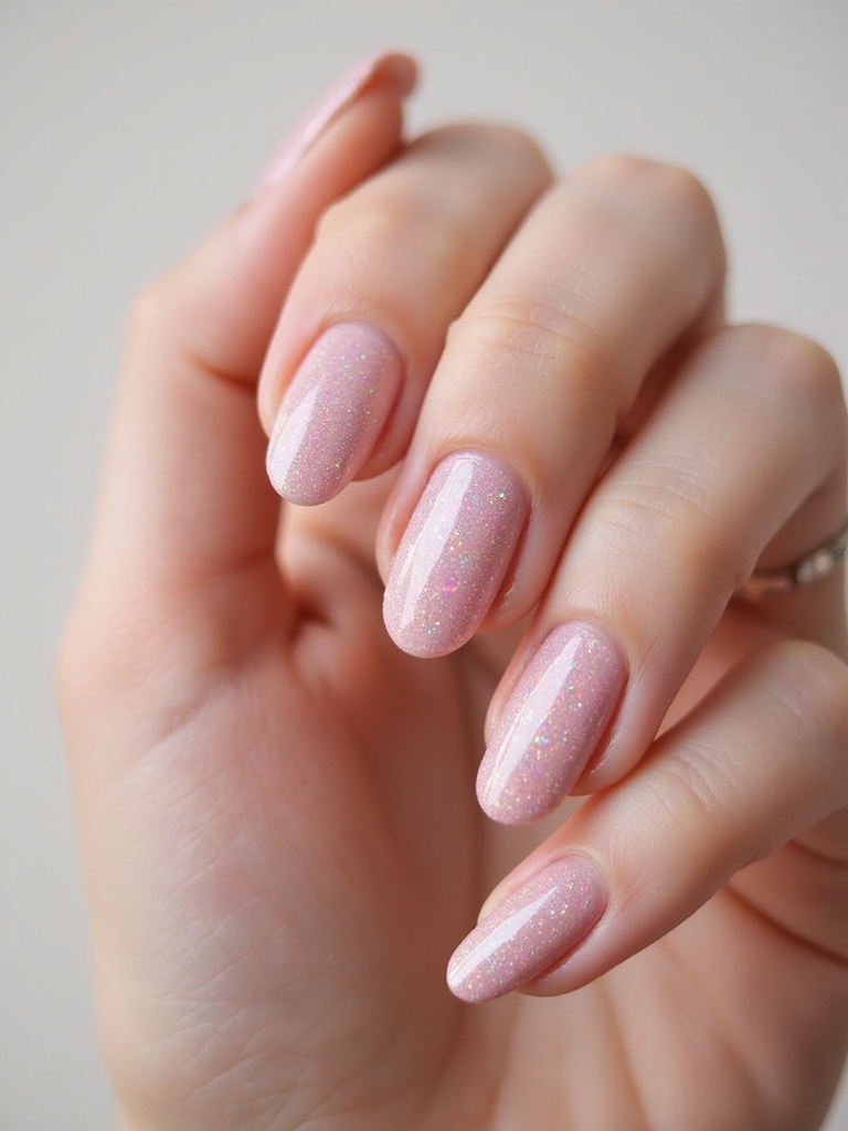 holographic pink iridescent shimmer