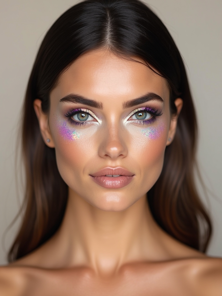 holographic prismatic glitter accent