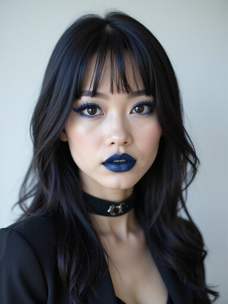 icy blue highlight ink lips
