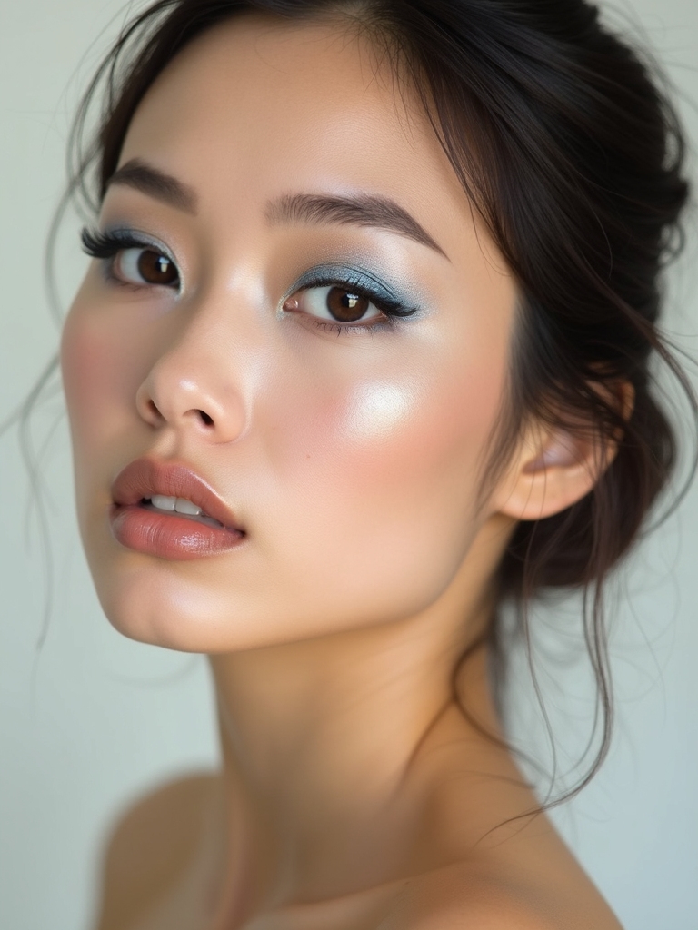 icy frosted silvery eyeshadow