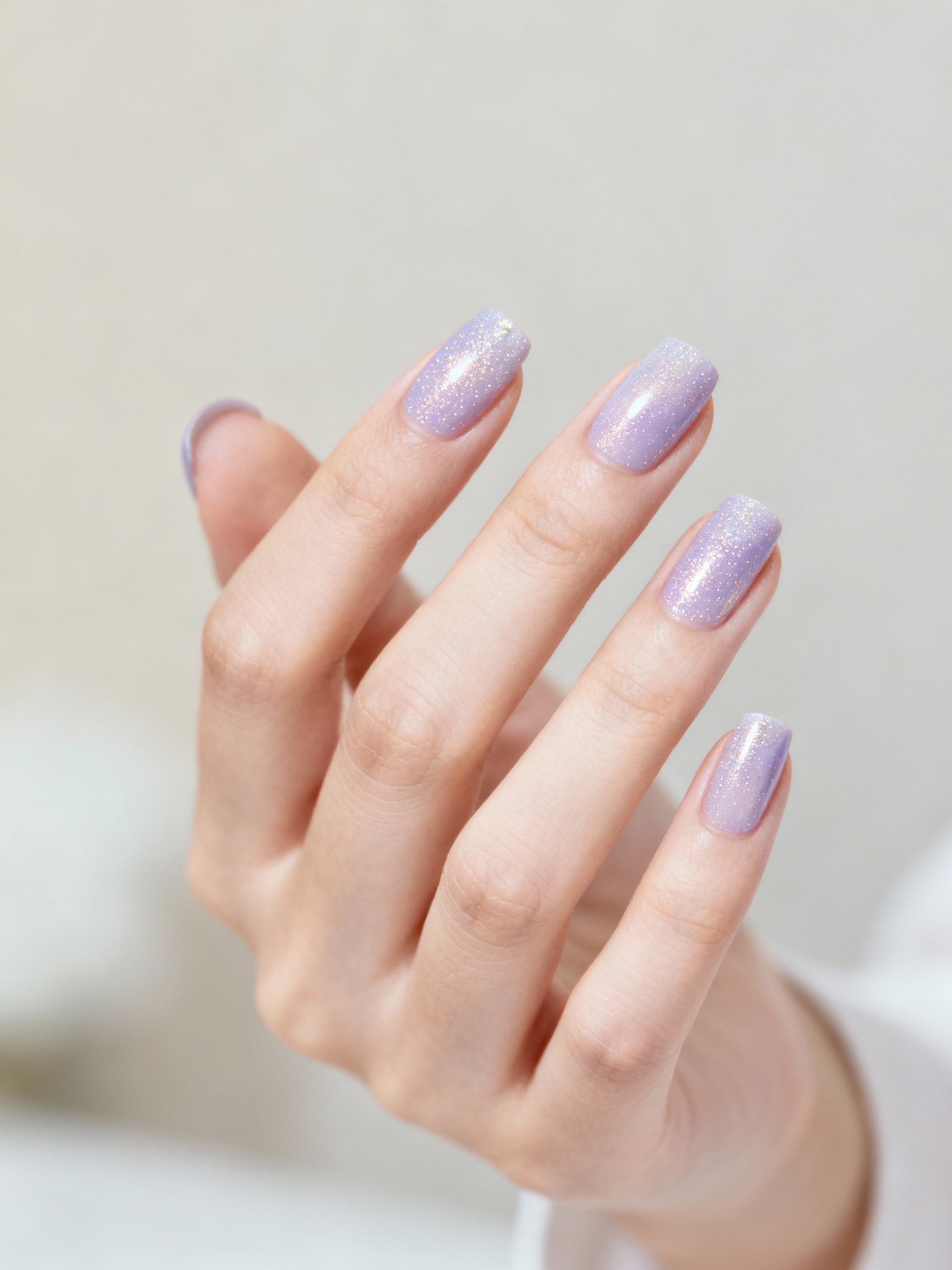 icy lavender micro glitter whisper