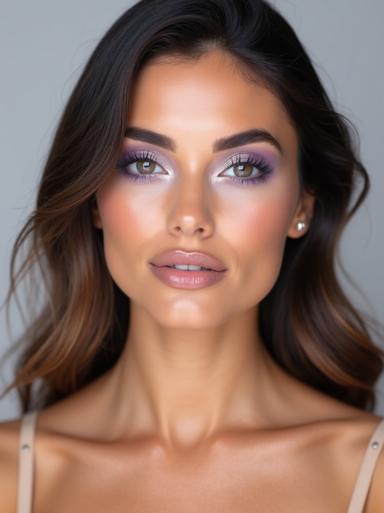 icy lavender shimmer lids