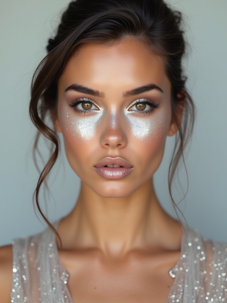 intentional metallic silver freckles