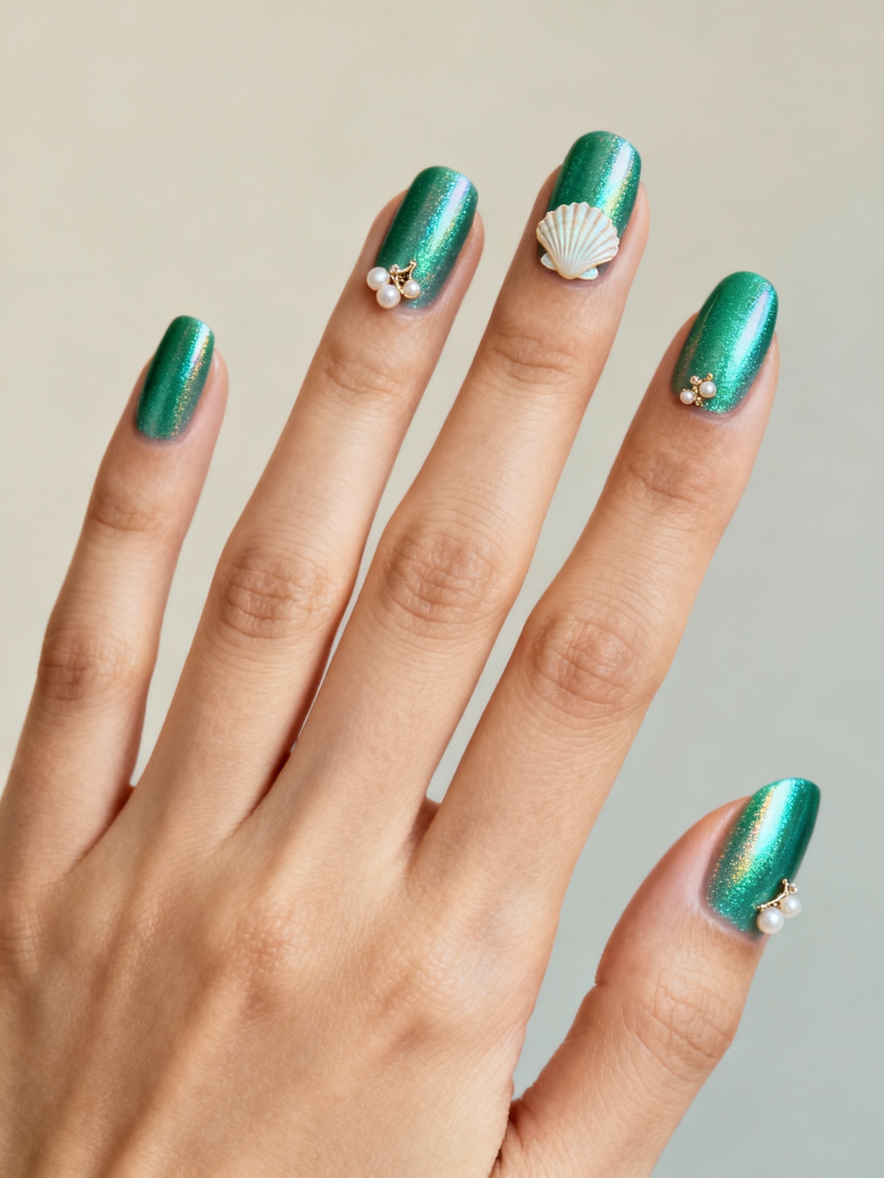 iridescent lagoon chrome shells