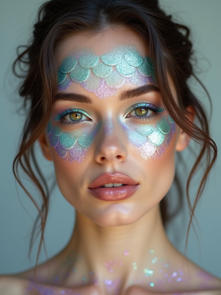 iridescent mermaid scale glow