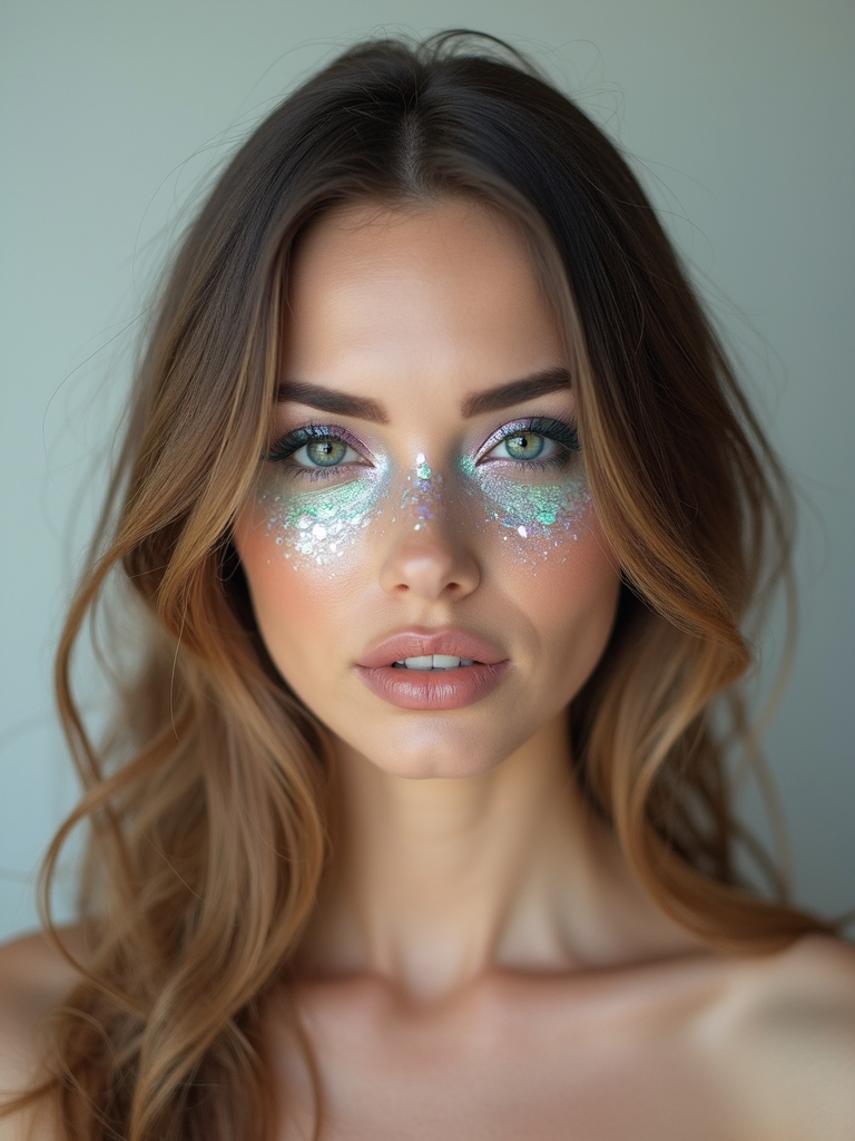 iridescent mermaid scale makeup