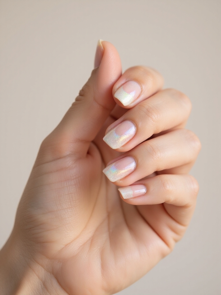 iridescent pearly chrome french