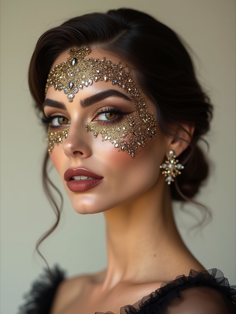 jewel encrusted gilded floral glamour