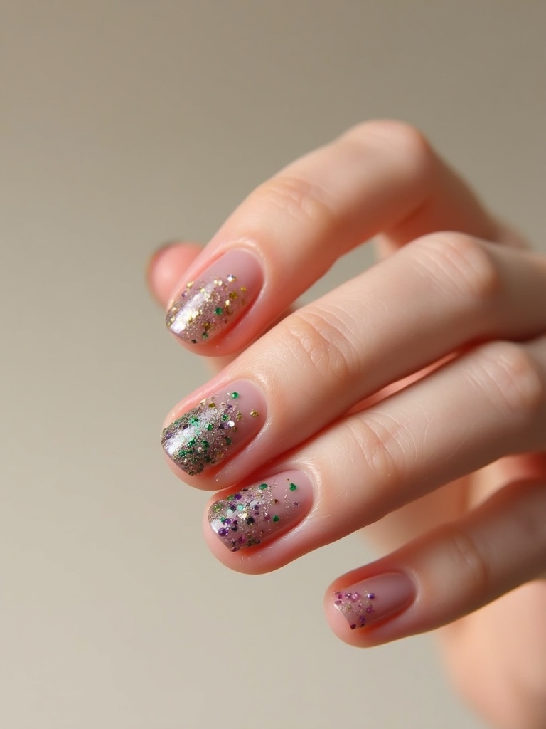 jewel toned micro gems manicure