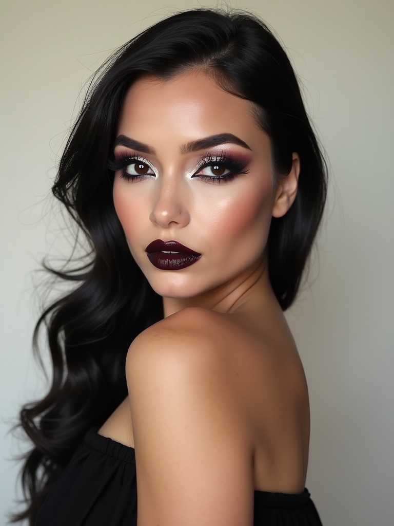 lacquered metallic onyx lashline