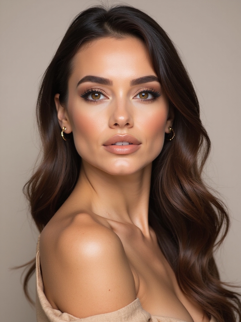 latte toned caramel glow makeup