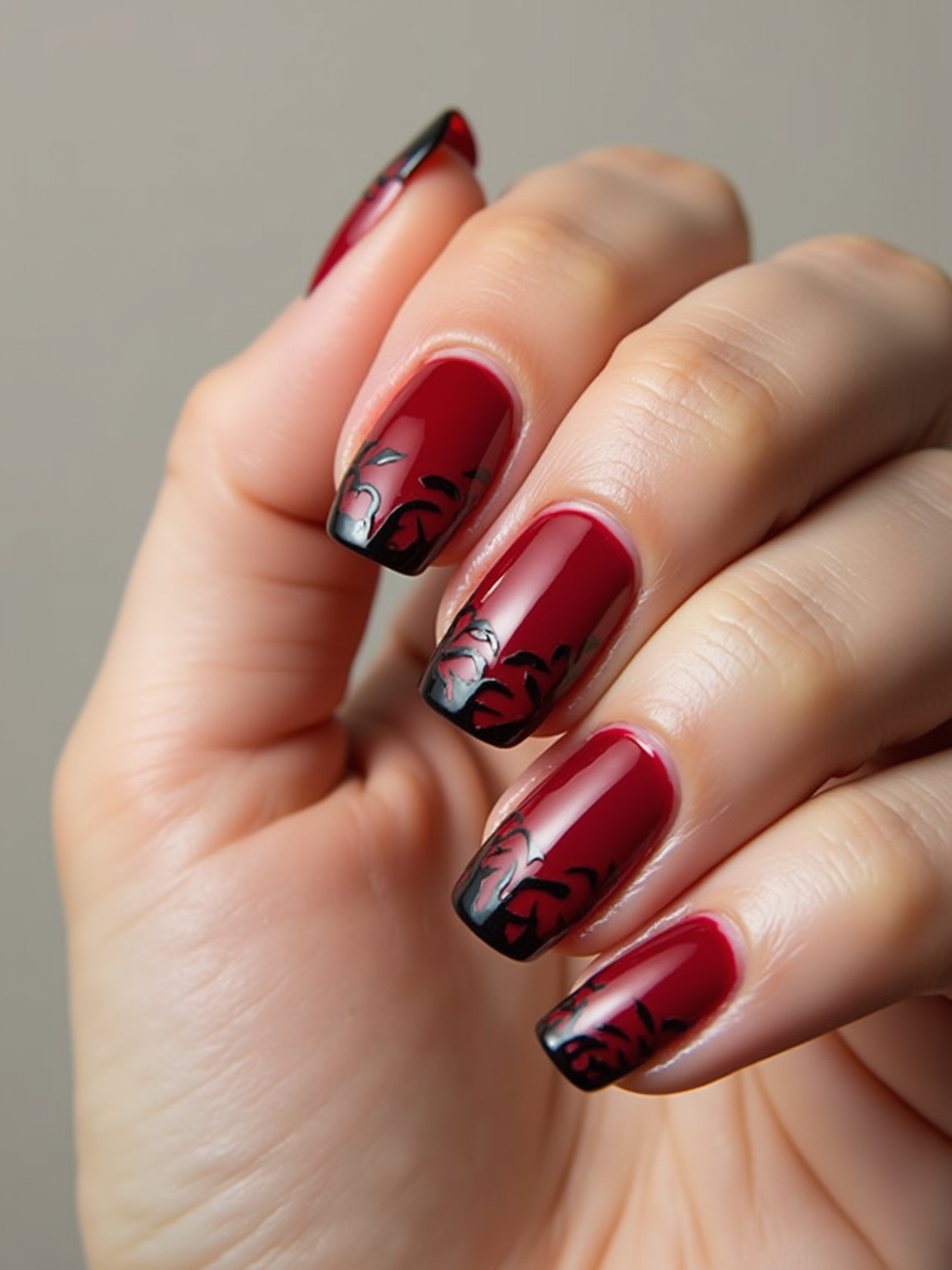 long lasting vampy red nails
