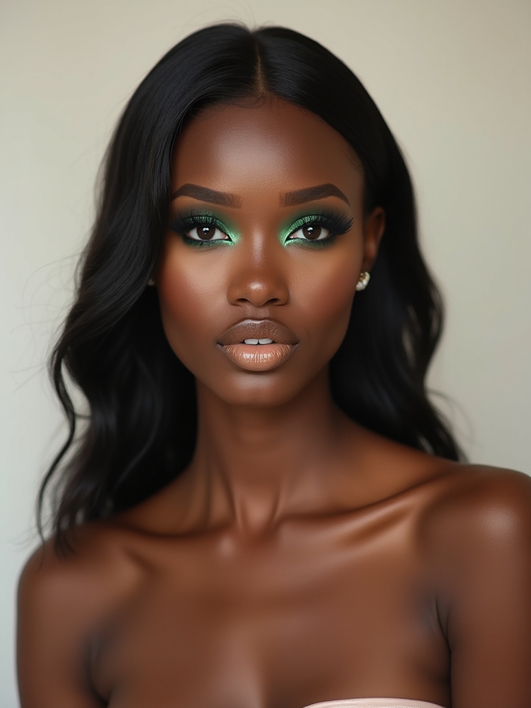 luminous emerald smoky eyes