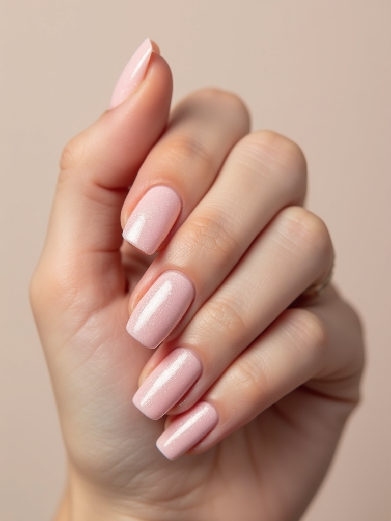 luminous pearlescent baby pink shimmer