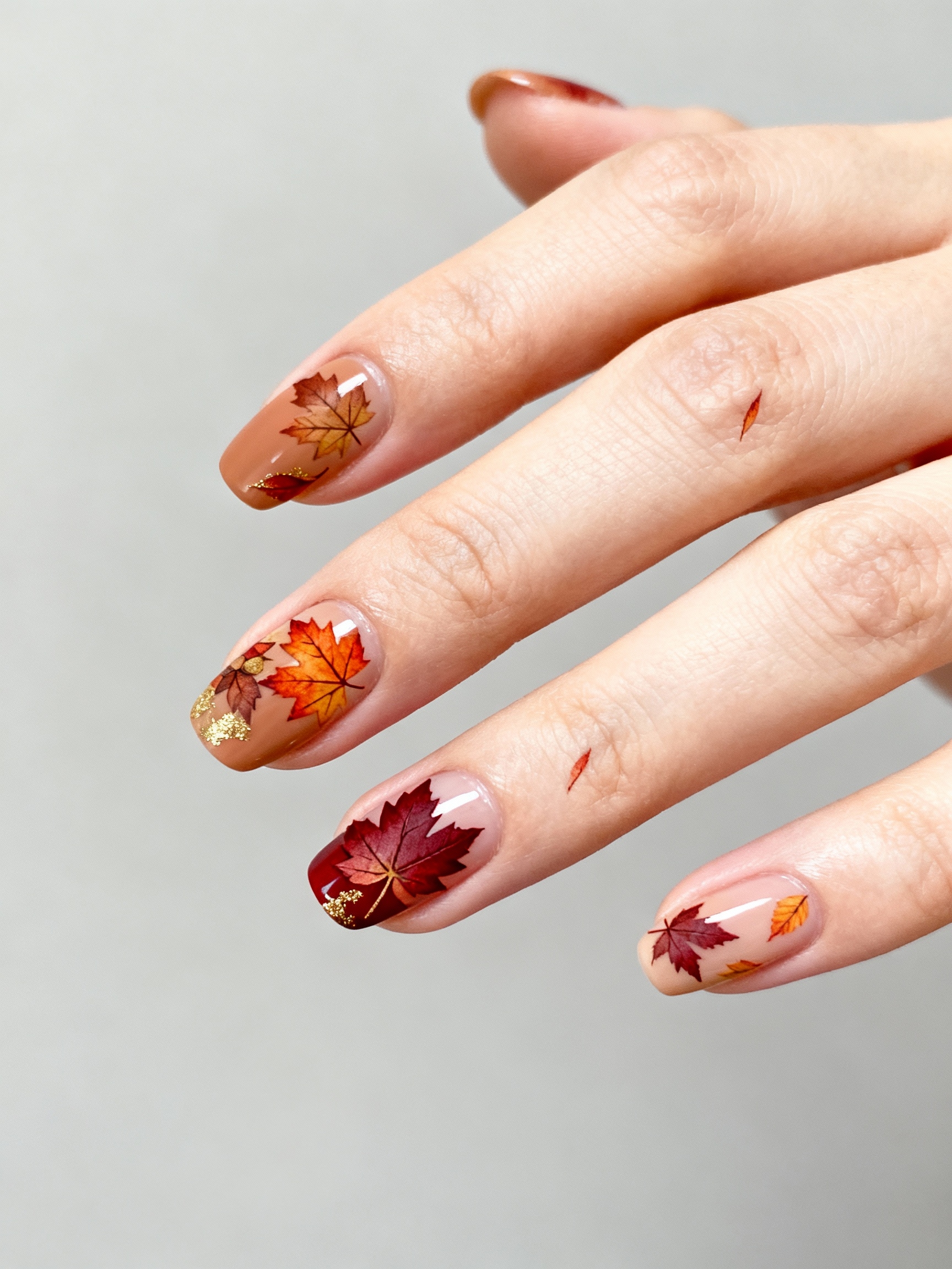luxe autumn maple stamping