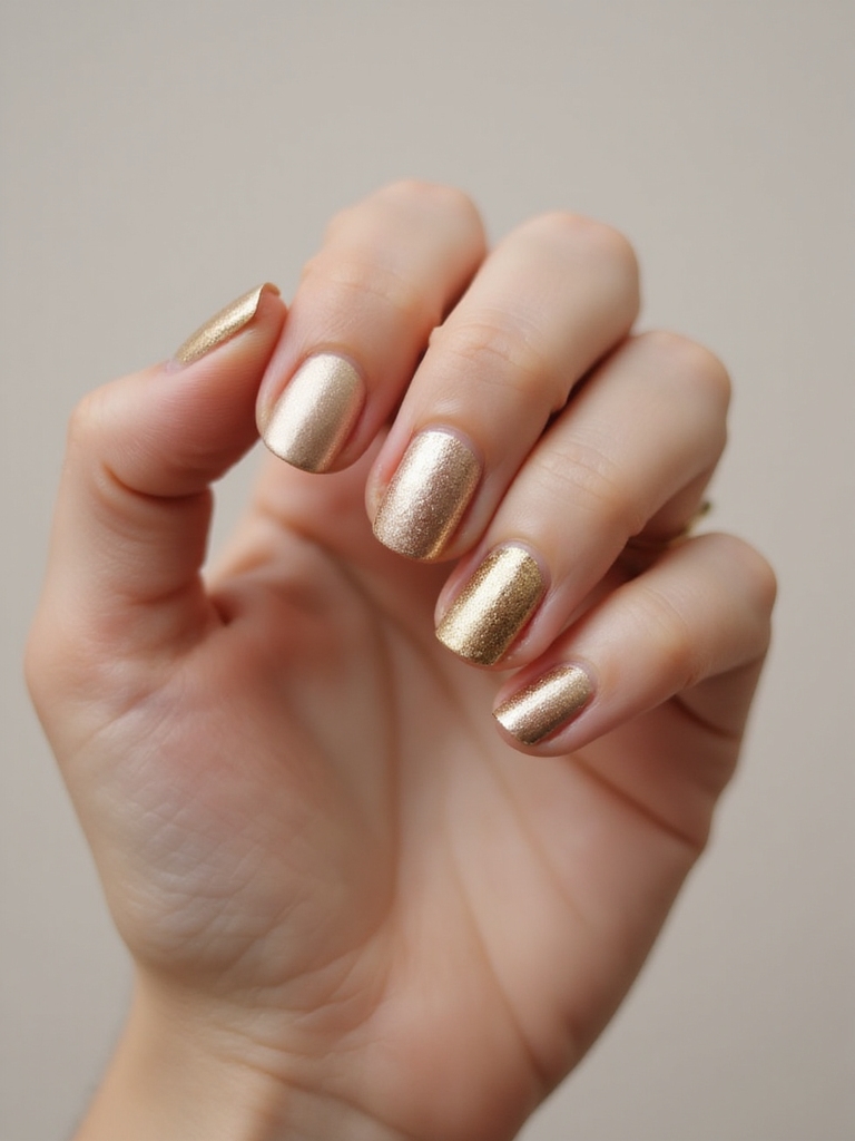 luxe gold manicure design ideas