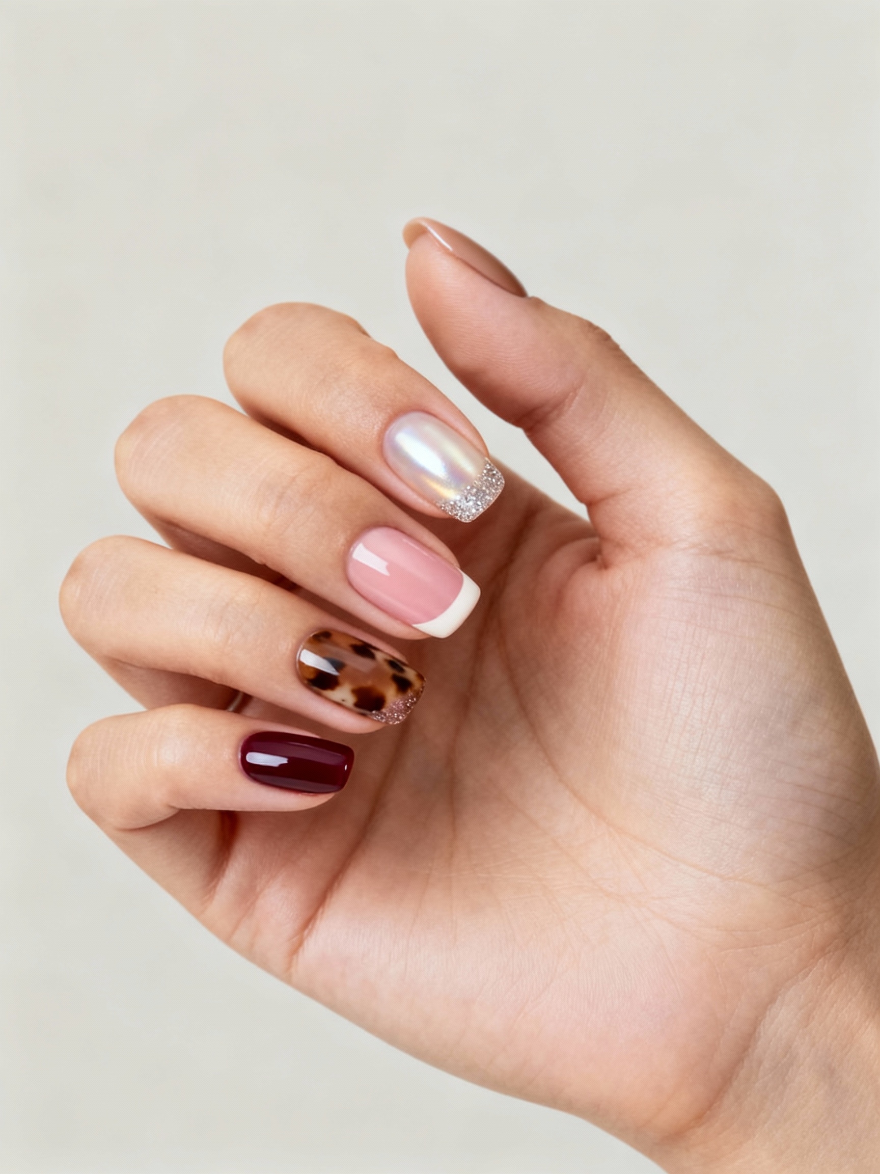 luxe polished pedicure toenails