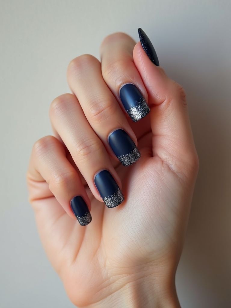 magnetic sapphire velvet manicure