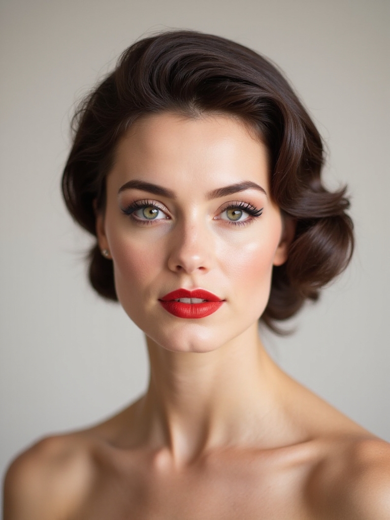 matte crimson cat eye glamour