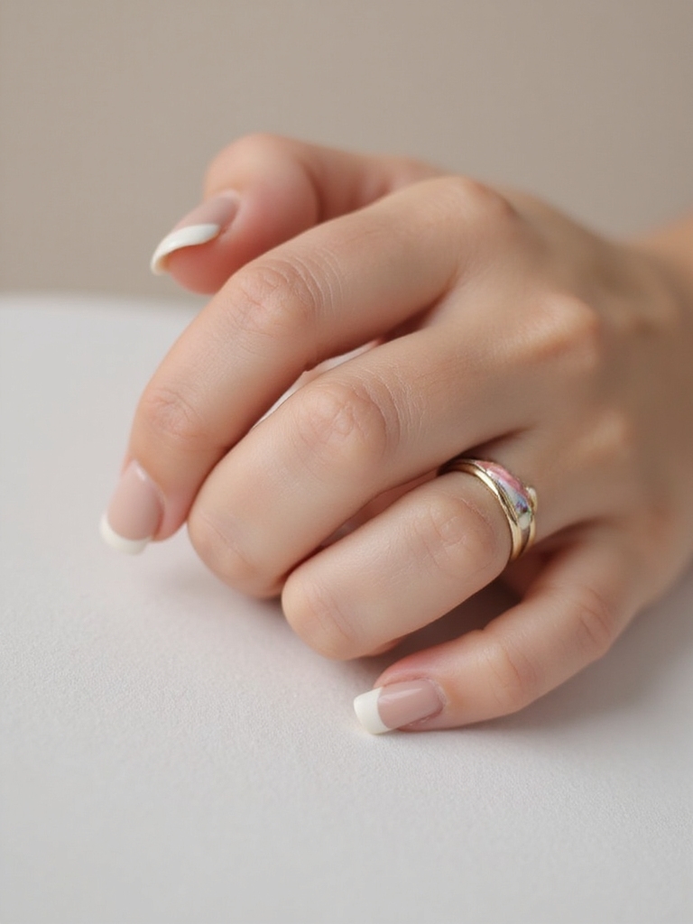 matte nail beds glossy tips