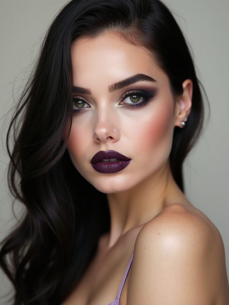 matte plum sculpted cheekbones
