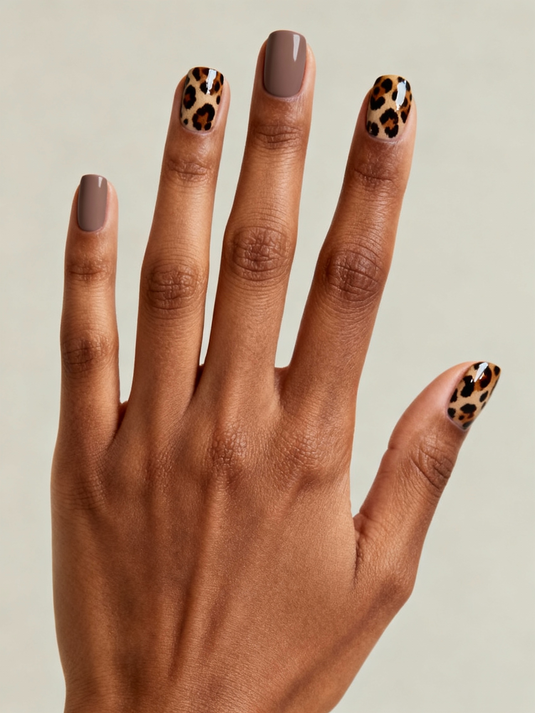 matte taupe with gloss